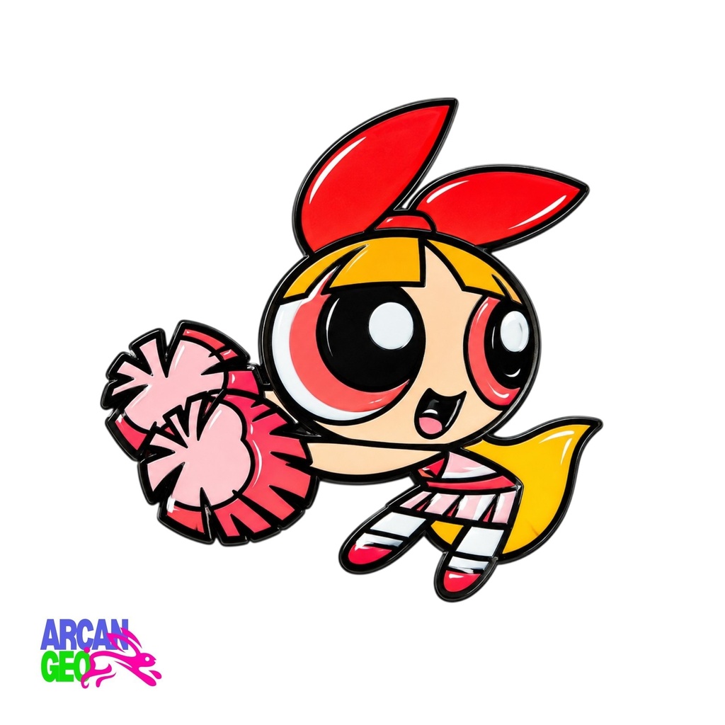 Pin Bombón Pink Power Cheer.