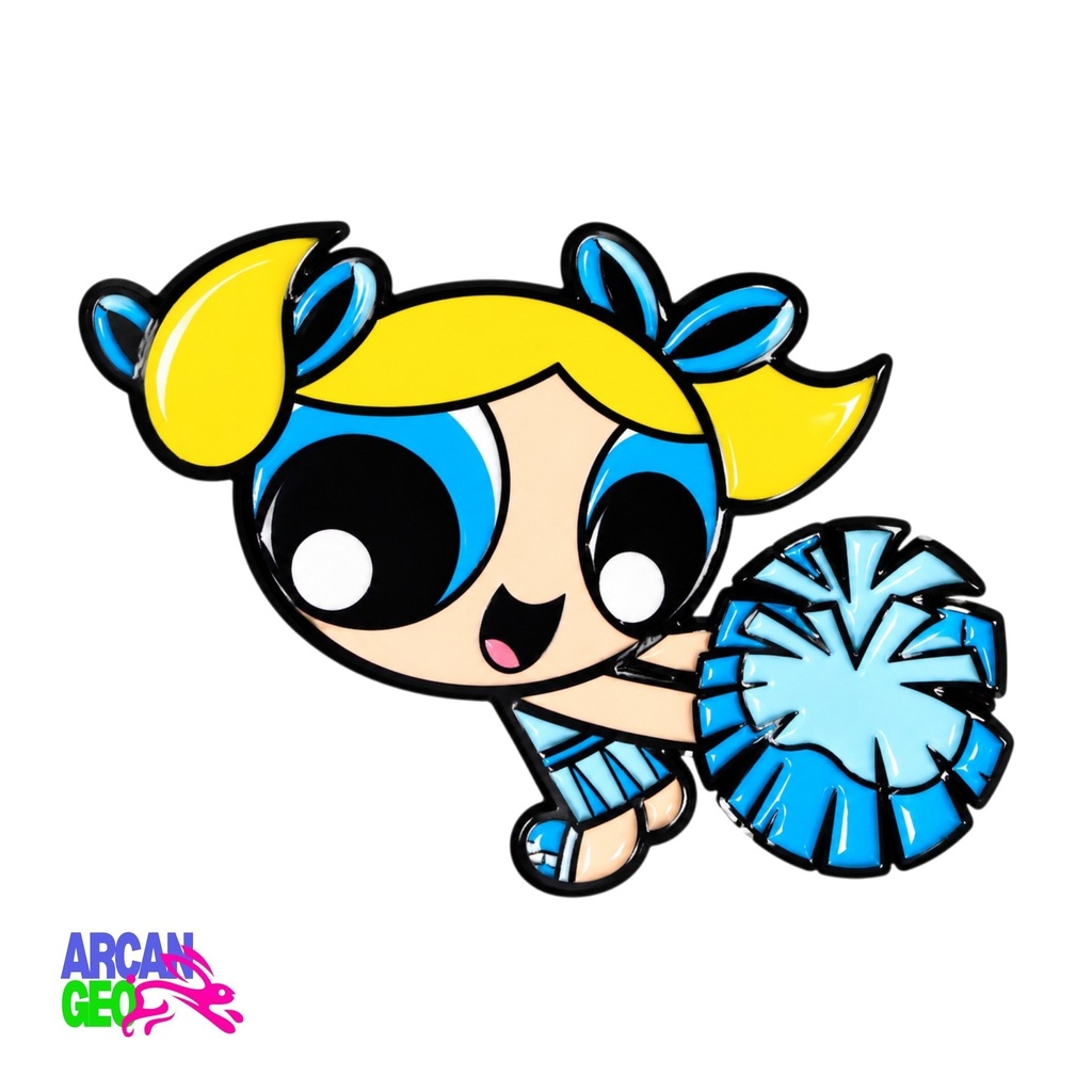 Pin Burbuja Blue Power Cheer.